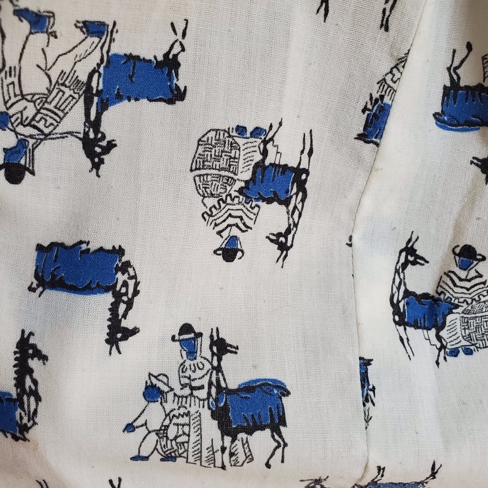 🐯Vintage Llama Print Skirt with belt sz M - Picture 6 of 11